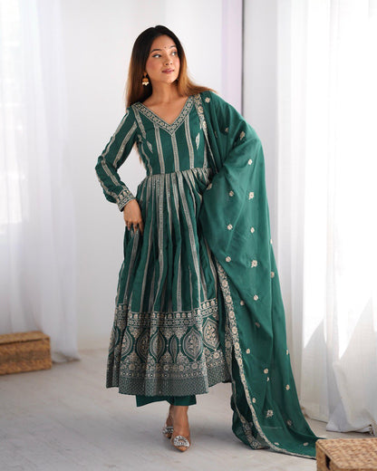 Designer Georgette Sequence Gown Set