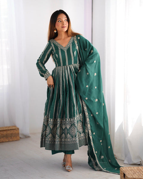 Designer Georgette Sequence Gown Set