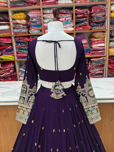 Latest Vichitra Silk Full Stitched Lehenga Choli