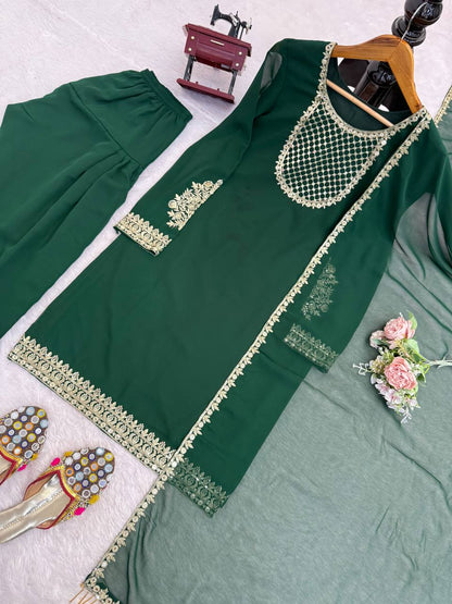 Premium Faux Georgette Patiyala Suit Set