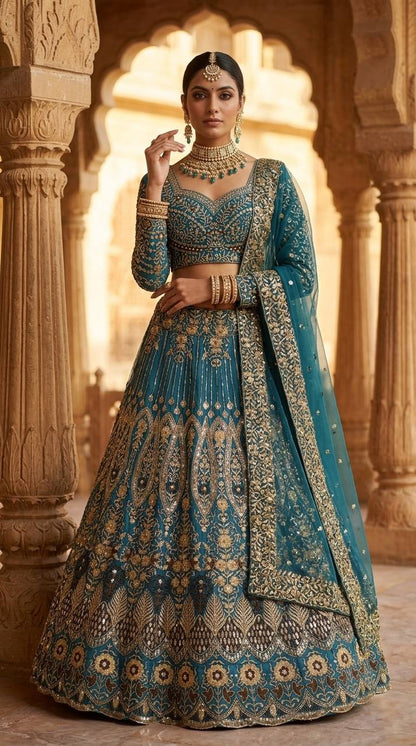 Premium Soft Butterfly Net Lehenga Choli With Intricate Sequins Work