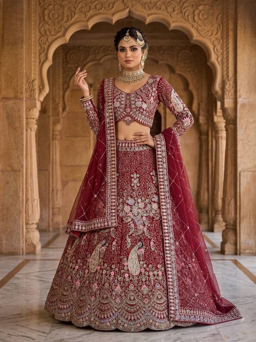 Premium Soft Butterfly Net Lehenga Choli With Coding Sequins Work