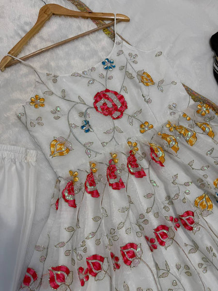 Premium Crushi Silk Anarkali Suit Set