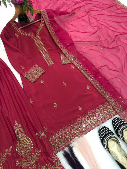 Elegant Heavy Embroidered Sharara Set