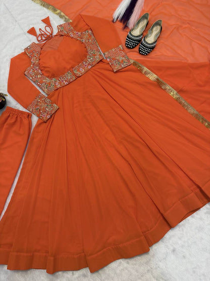 Premium Faux Georgette Maxi Anarkali Set