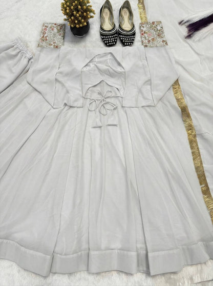 Faux Georgette Anarkali Set