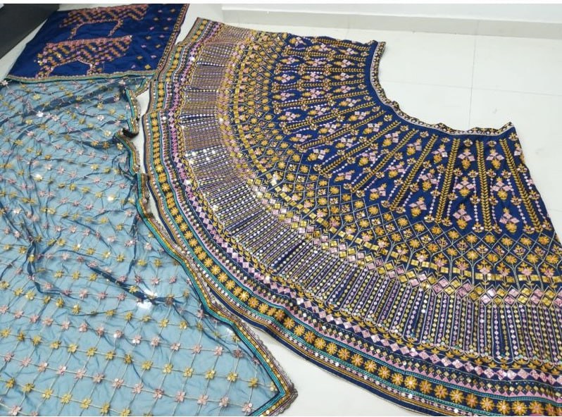 Exquisite Sequins Embroidered Chinon Lehenga Choli Set