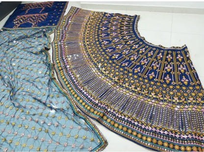 Exquisite Sequins Embroidered Chinon Lehenga Choli Set