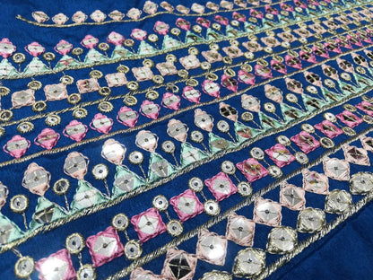 Premium Chinon Silk Lehenga Choli with Heavy Thread Sequins Embroidery