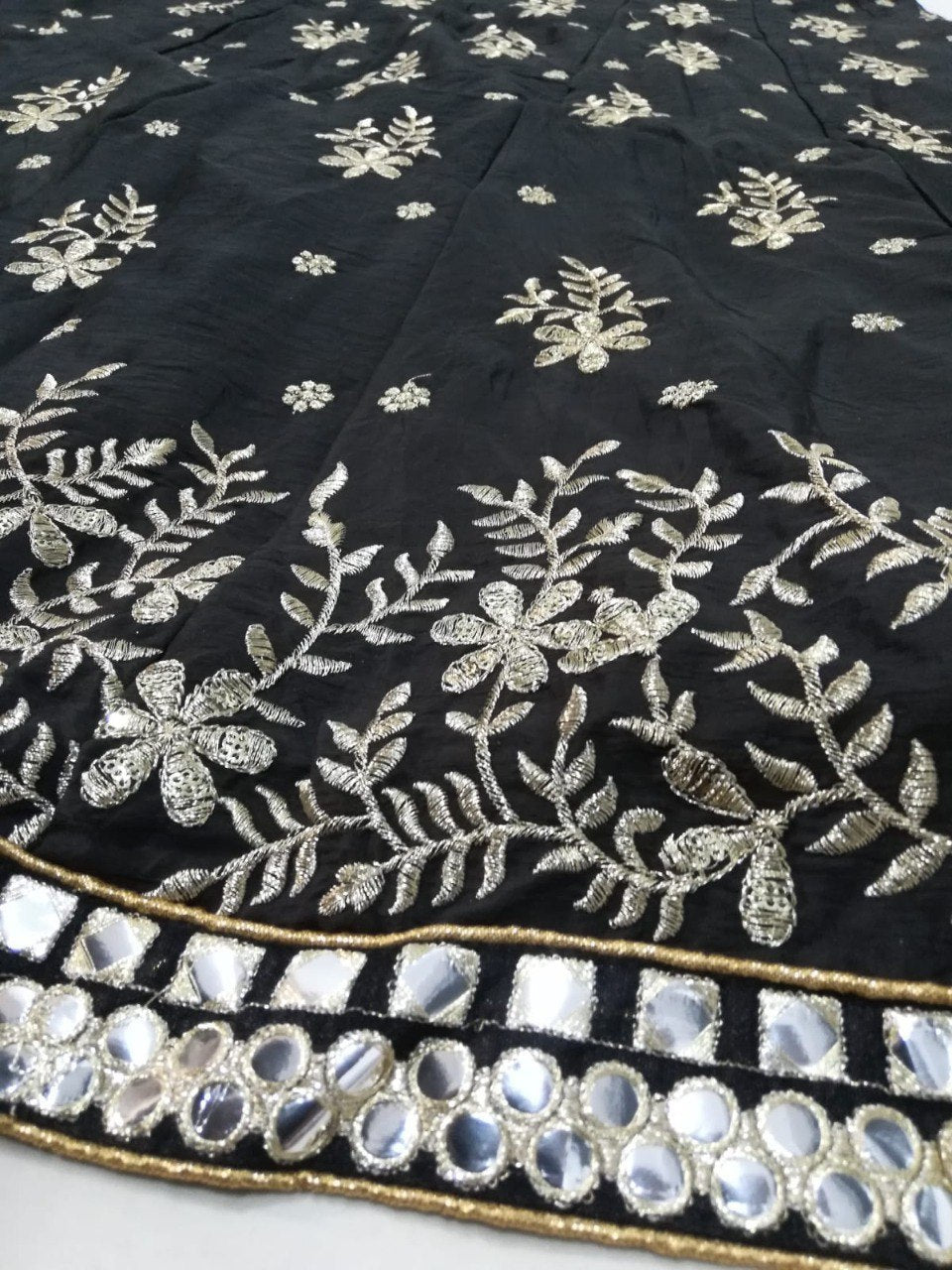 Exquisite French Silk Embroidered Lehenga Set