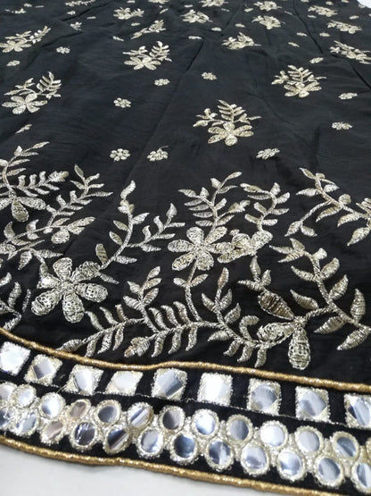 Exquisite French Silk Embroidered Lehenga Set