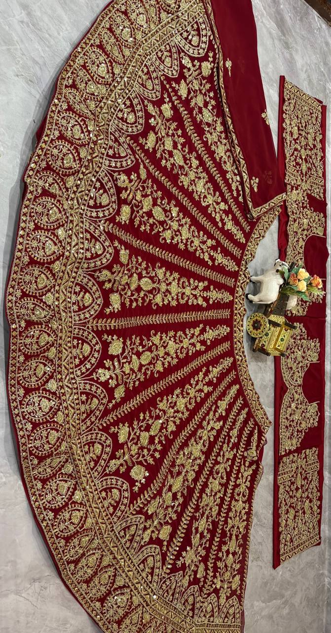 Faux Georgette Lehenga Choli with Heavy Coding Sequins Work