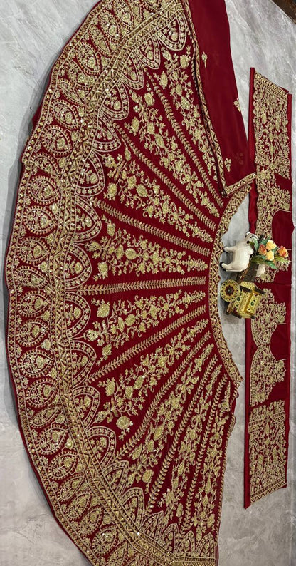 Faux Georgette Lehenga Choli with Heavy Coding Sequins Work