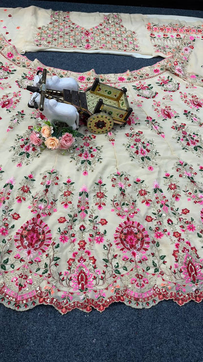 Royal Faux Georgette Sequin Lehenga Set