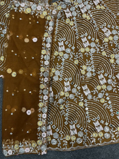 Premium Butterfly Net Lehenga with Real Mirror Sequins Work