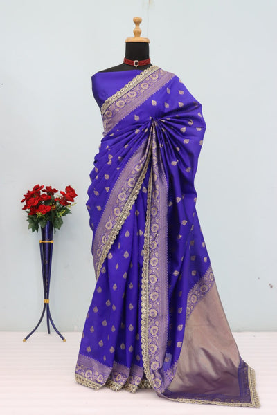 Banarasi Silk Saree with Matching Silk Blouse Piece