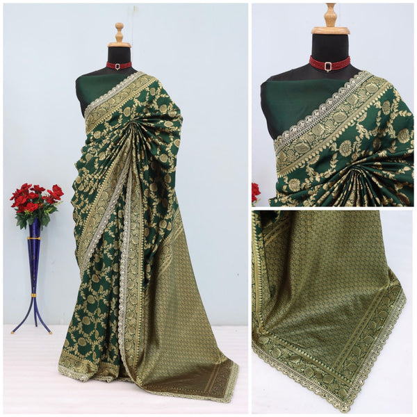 Banarasi Silk Saree Matching Silk Blouse Piece