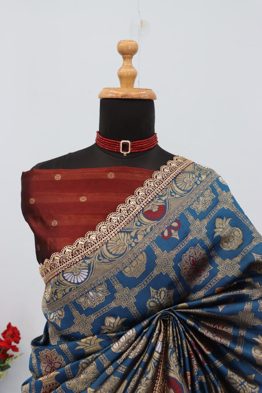 Wedding Wear Banarasi Silk Saree Blouse