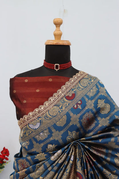 Wedding Wear Banarasi Silk Saree Blouse