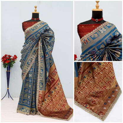 Latest Banarasi Silk Saree Blouse