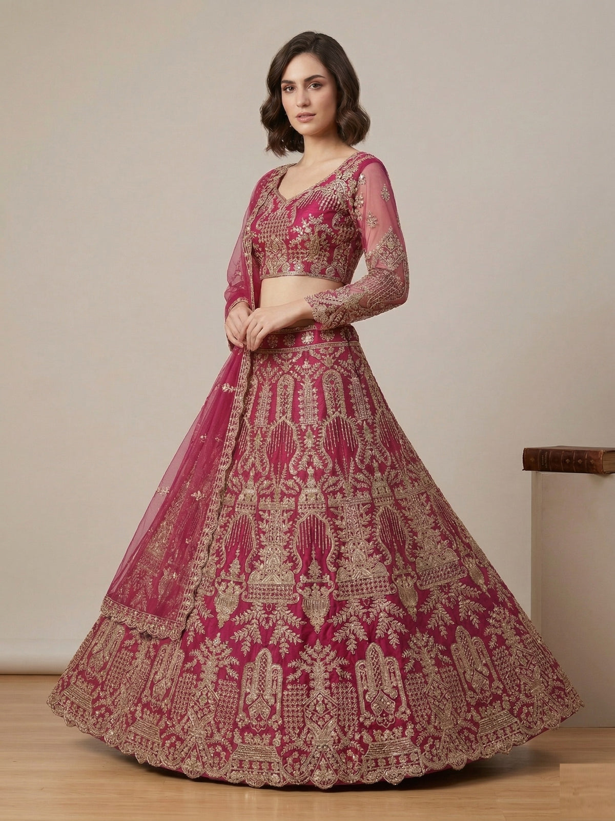 Premium Soft Net Sequins Coding Work Lehenga Choli Set with Dupatta
