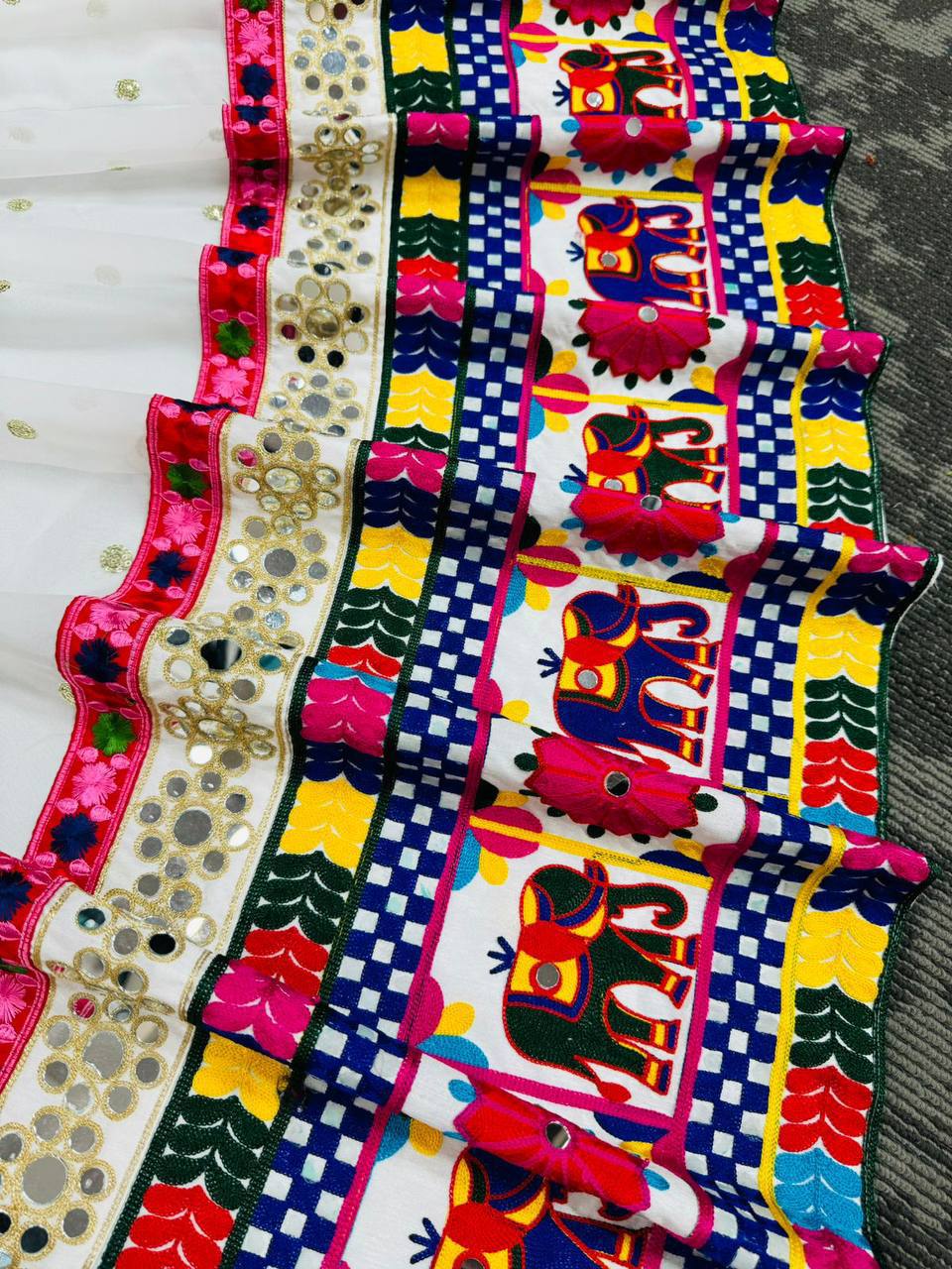 Latest Georgette Chine Stitch Kodi Work Lehenga Choli