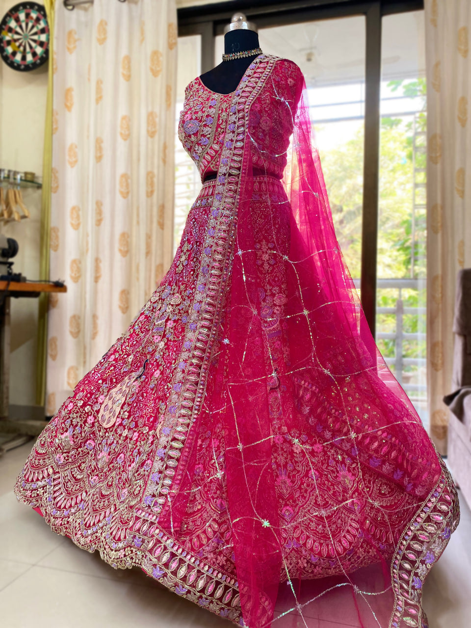 Rani Net Party Wear Lehenga For Women