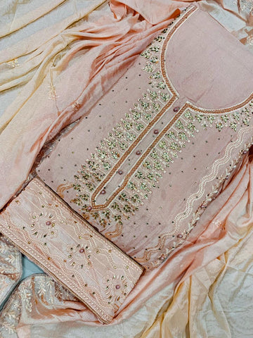 Thulian Color Wedding Wear Chinon Embroidered Machine Stone Moti Work Salwar Suit