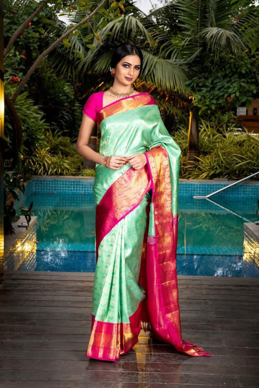 Latest Designer Soft art silk Saree Blouse Design online