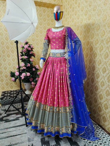 Digital printed Rayon Latest Lehenga Blouse Design For Women