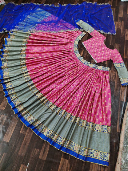 Digital printed Rayon Latest Lehenga Blouse Design For Women