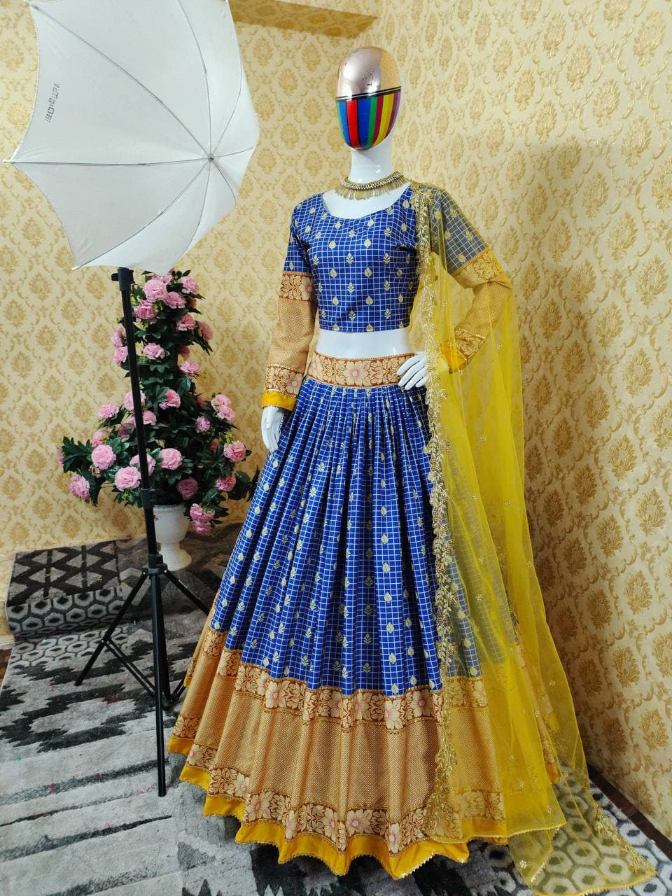 Digital printed Rayon Latest Lehenga Blouse Design For Women