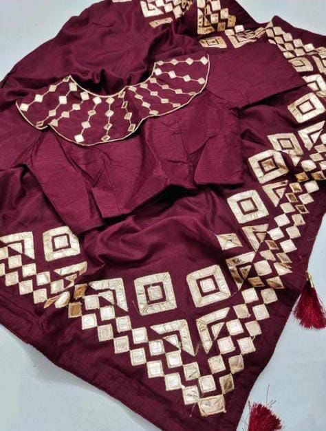 Stunning Gota Patti Work Designer Saree Bouse online for women