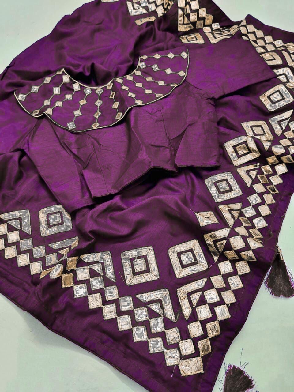 Stunning Gota Patti Work Designer Saree Bouse online for women