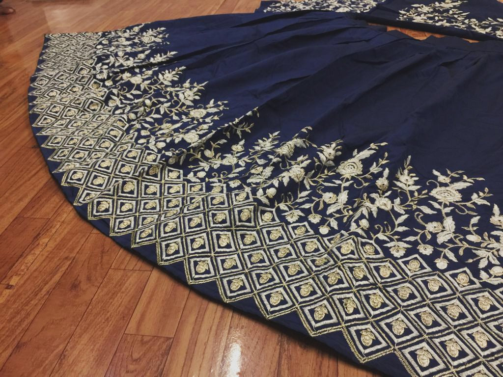 astounding Blue Color Designer Lehenga Choli For Women