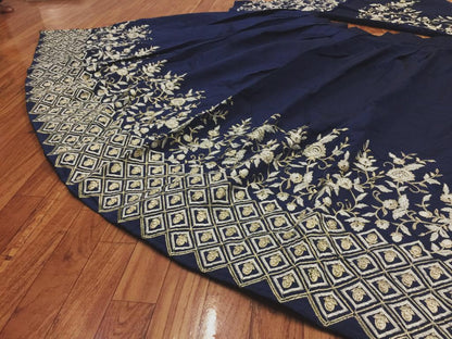 astounding Blue Color Designer Lehenga Choli For Women