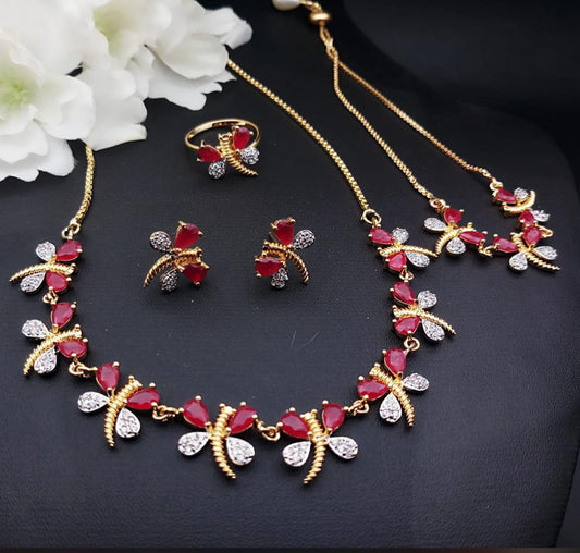 Butterfly Design Necklace Set