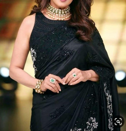 Latest Fancy Silk Saree With Designer Blouse online For Women