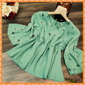 Amazing Green Rinbox Designer Western Wear Top for Party Wear
