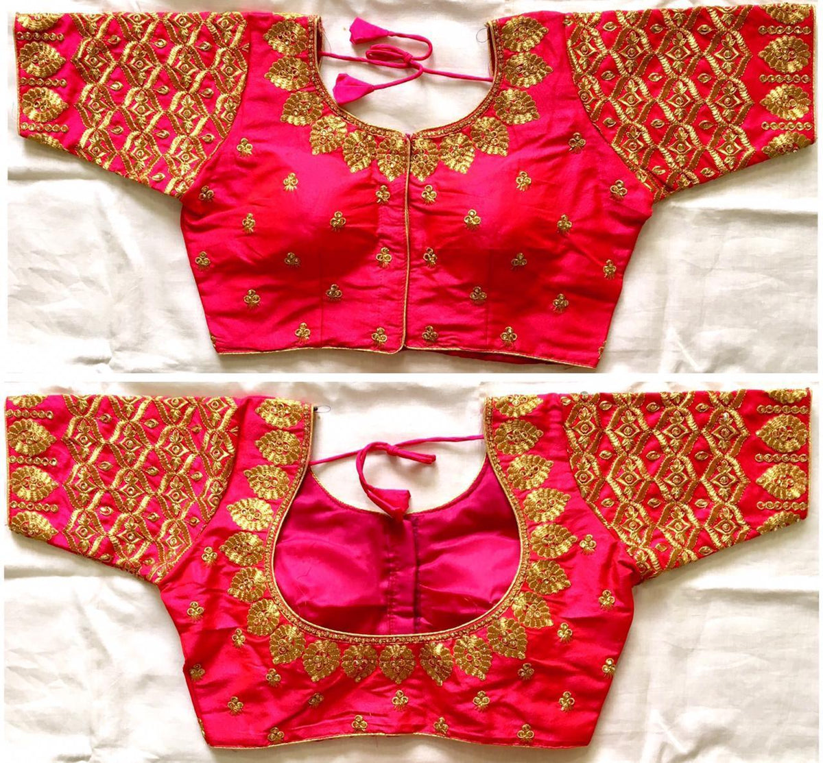 Beauteous Rani Thread Work Silk Ready Made Blouse