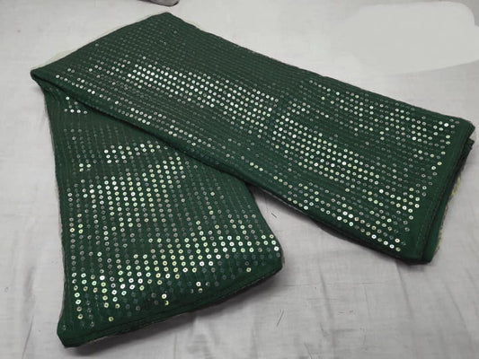 Pulchritudinous Bottle Green Georgette With Embroidered Work Designer Fancy Saree Online