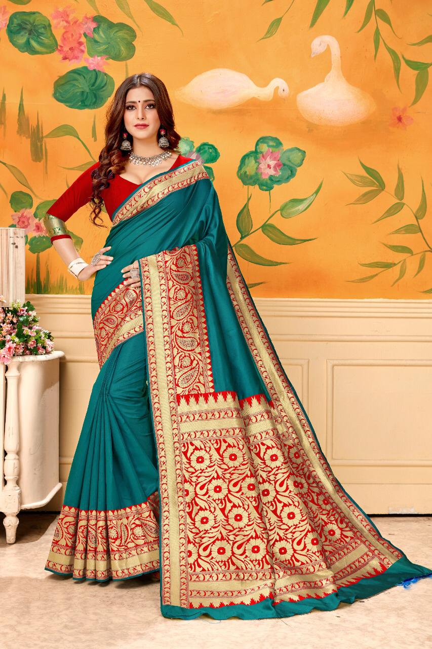 Knockout Rama Kota Silk Banarasi Wedding Wear Designer Fancy Saree Online