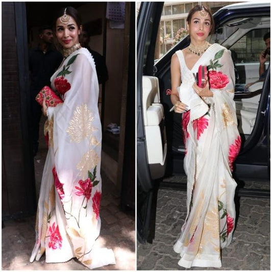 Wonderful Malayka Arora heavy fancy silk printed Designer Fancy Saree Online
