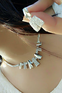 Fabulous Silver Sleek Imitation Necklace Set Online