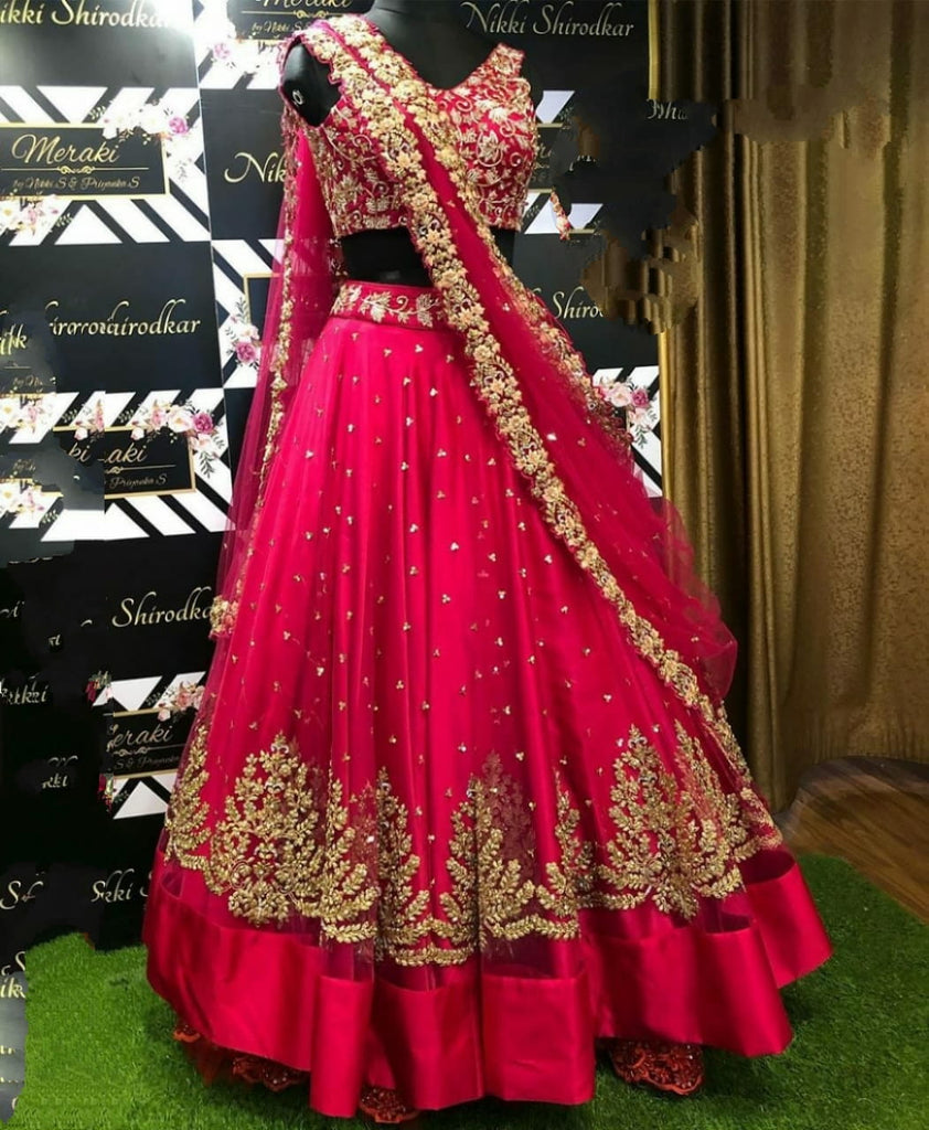 Party Wear Pink Small Girls Indian Lehenga Designs, Size: 18-28 at Rs  1690/piece in New Delhi