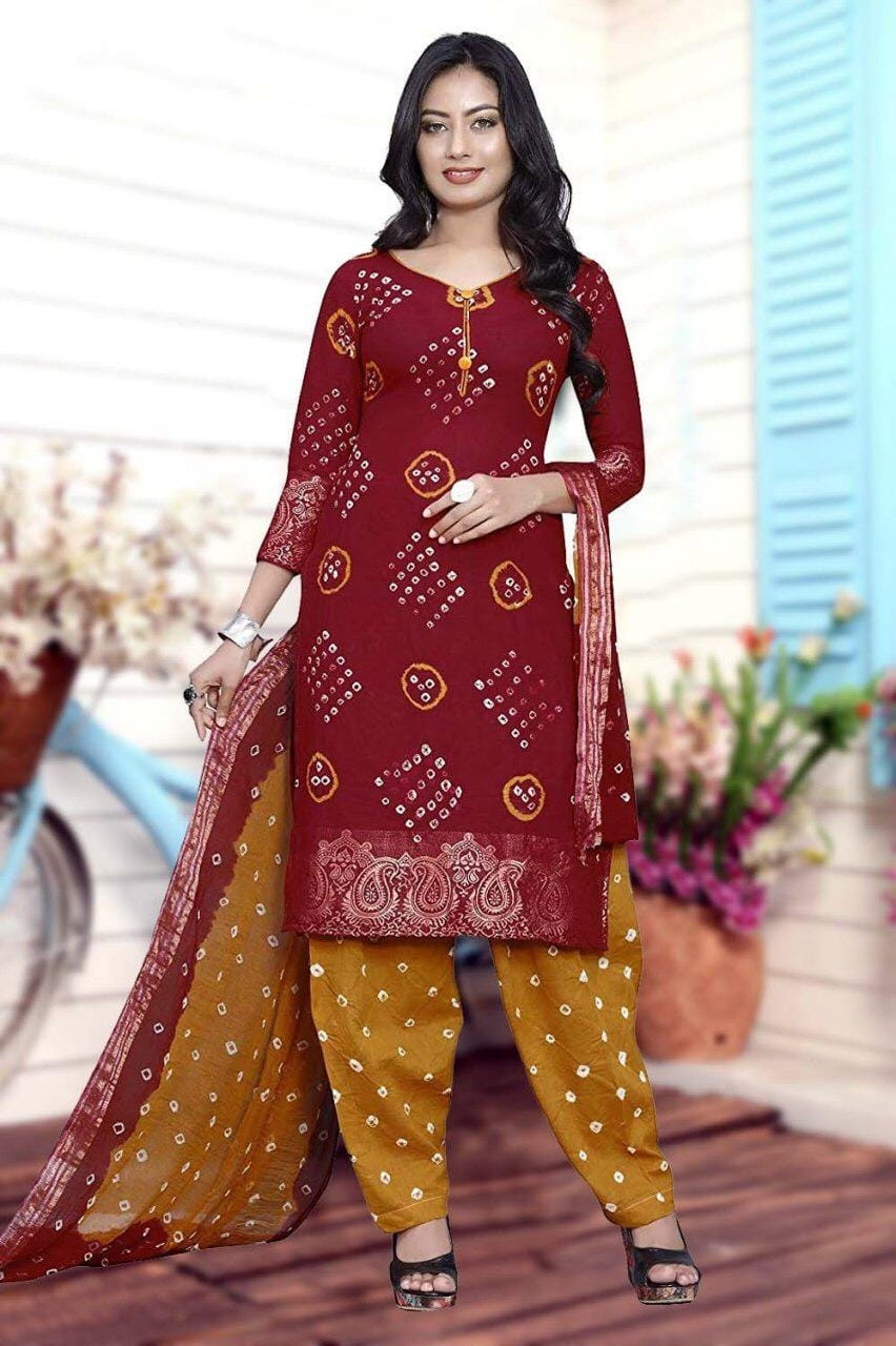 Bandhani salwar suit designs hotsell