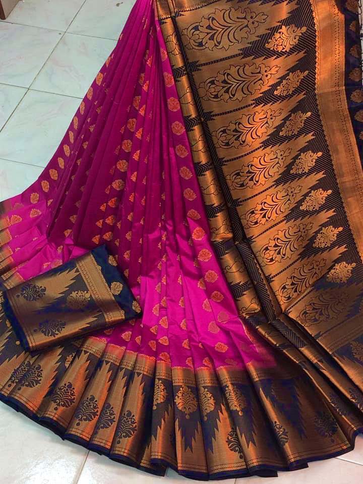 Splendid Rani Nylon Silk With Rich Pallu fancy designer saree