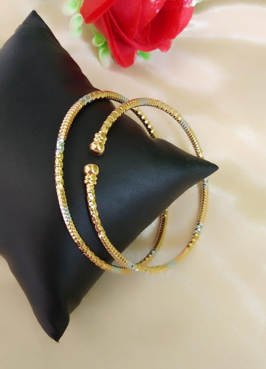 Bewitching Golden & Silver Plated Artificial Bangles Set