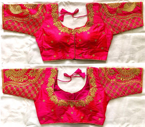 Extraordinary Rani Fentam Silk Thread Sequence Work Ready Made Blouse for Women