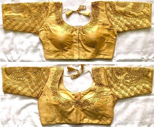 Comely Chiku Silk With Sequence Work Full Stitched Blouse for Women